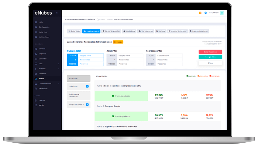 Juntas Online de Accionistas